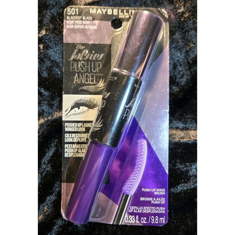 Maybelline The Falsies Push Up Angel Mascara, 501 Blackest Black